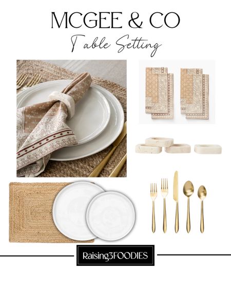 Fall table setting from McGee & Co. 

Fall decor//home decor//table scape//seasonal 

#LTKhome #LTKSeasonal #LTKstyletip