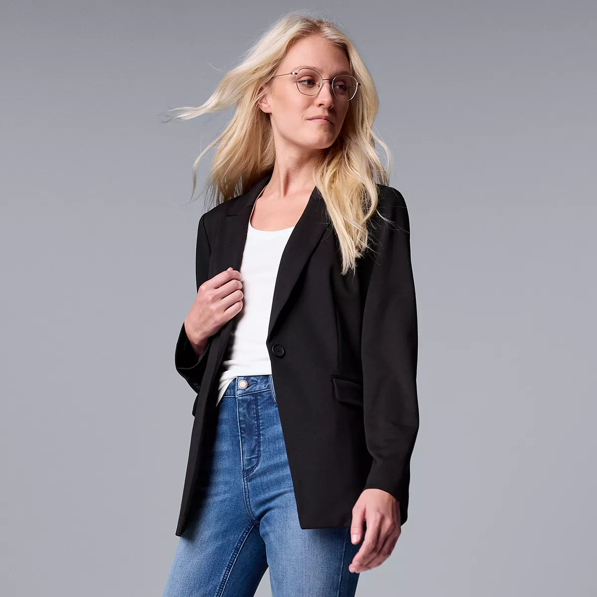 Women's Simply Vera Vera Wang Knit Blazer | Kohl's