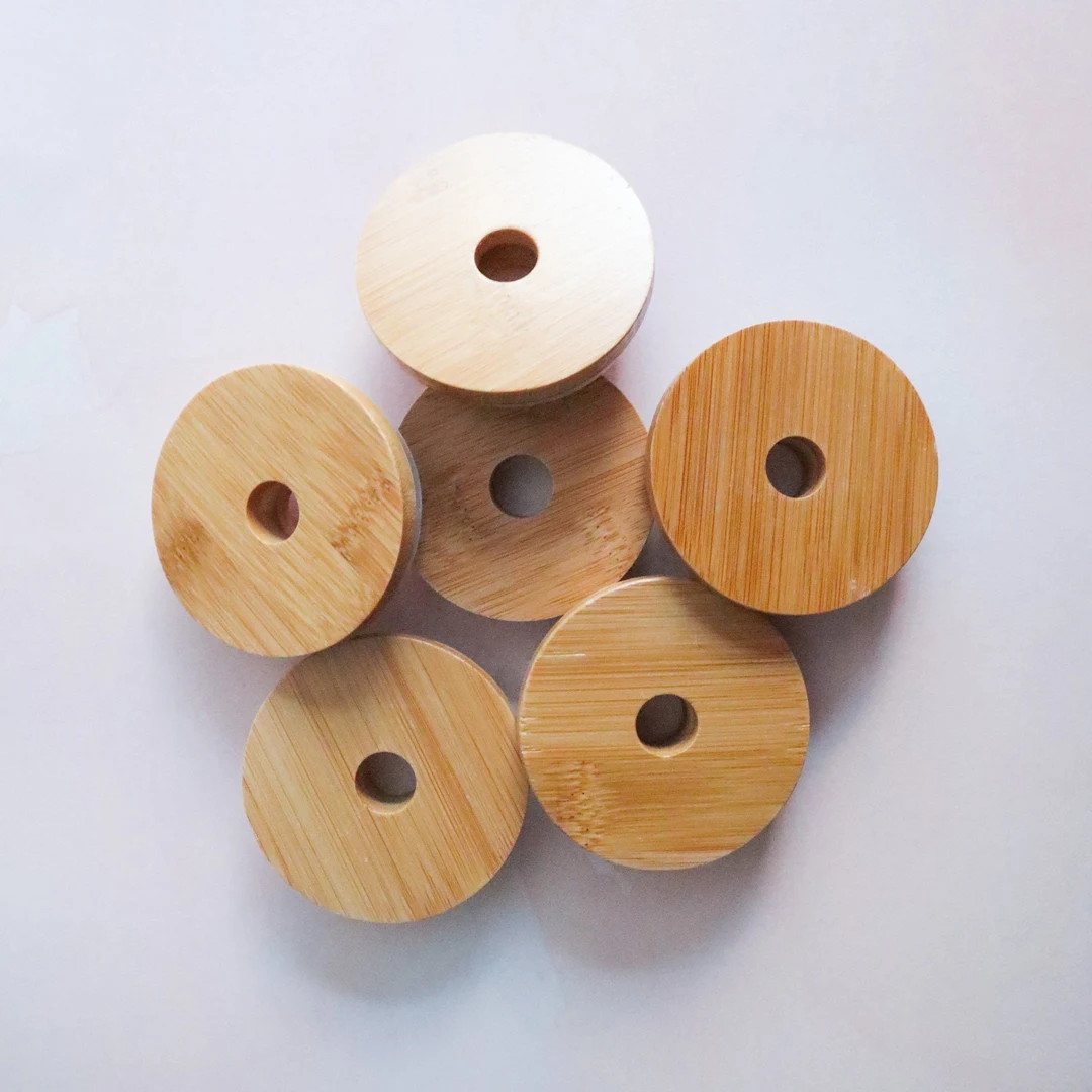 Bamboo Lid - Bamboo Lid for Glass Can - Beer Can Lid - Lid for Beer Can Glass - Bamboo Mason Jar ... | Etsy (US)