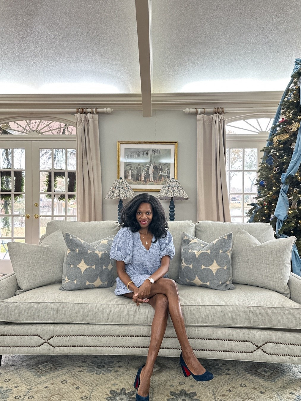 Christmas outfit, christmas decor, living room decorr

#LTKHoliday #LTKootd #LTKOver40