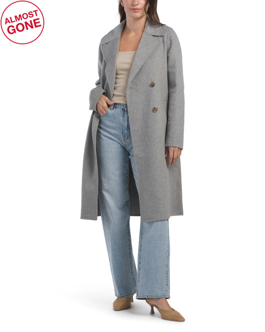Wool Blend Double Faced Coat | TJ Maxx