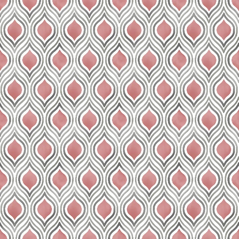 Bruton Plume Ogee 33' L x 20.5" W Wallpaper Roll | Wayfair North America