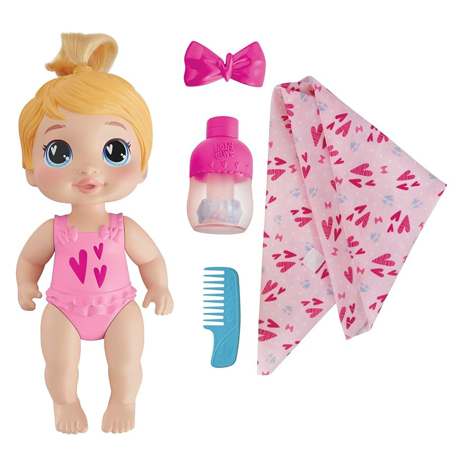 Baby Alive Shampoo Snuggle Harper Hugs Blonde Hair 11 Inch Water Baby Doll Playset, Toys for 3 Ye... | Amazon (US)