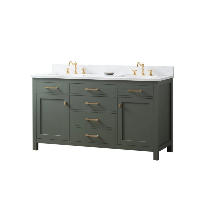 Jasper 60'' Double Bathroom Vanity with Vanity Top | Wayfair North America