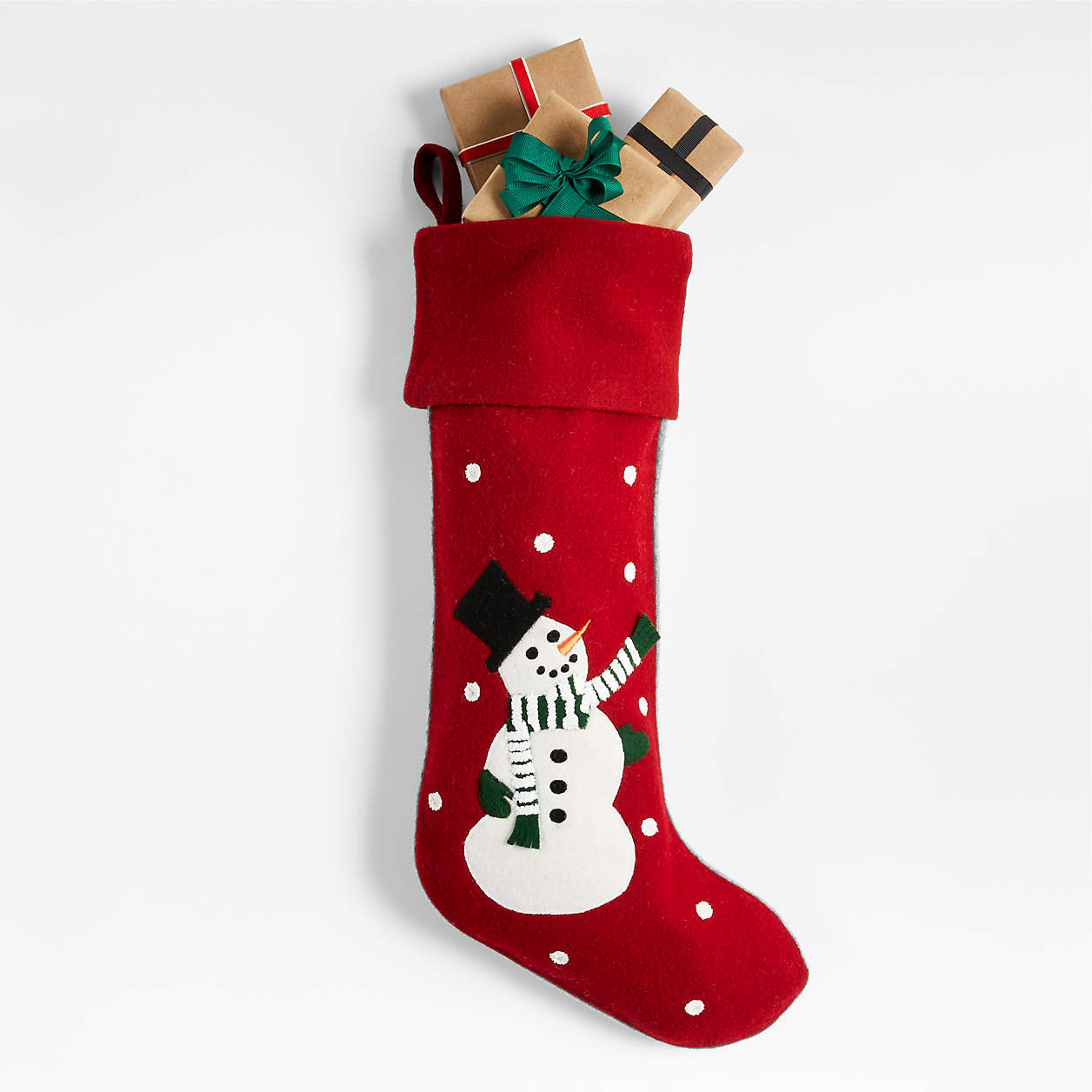 Snowman Personalized Christmas Stocking + Reviews | Crate & Barrel | Crate & Barrel