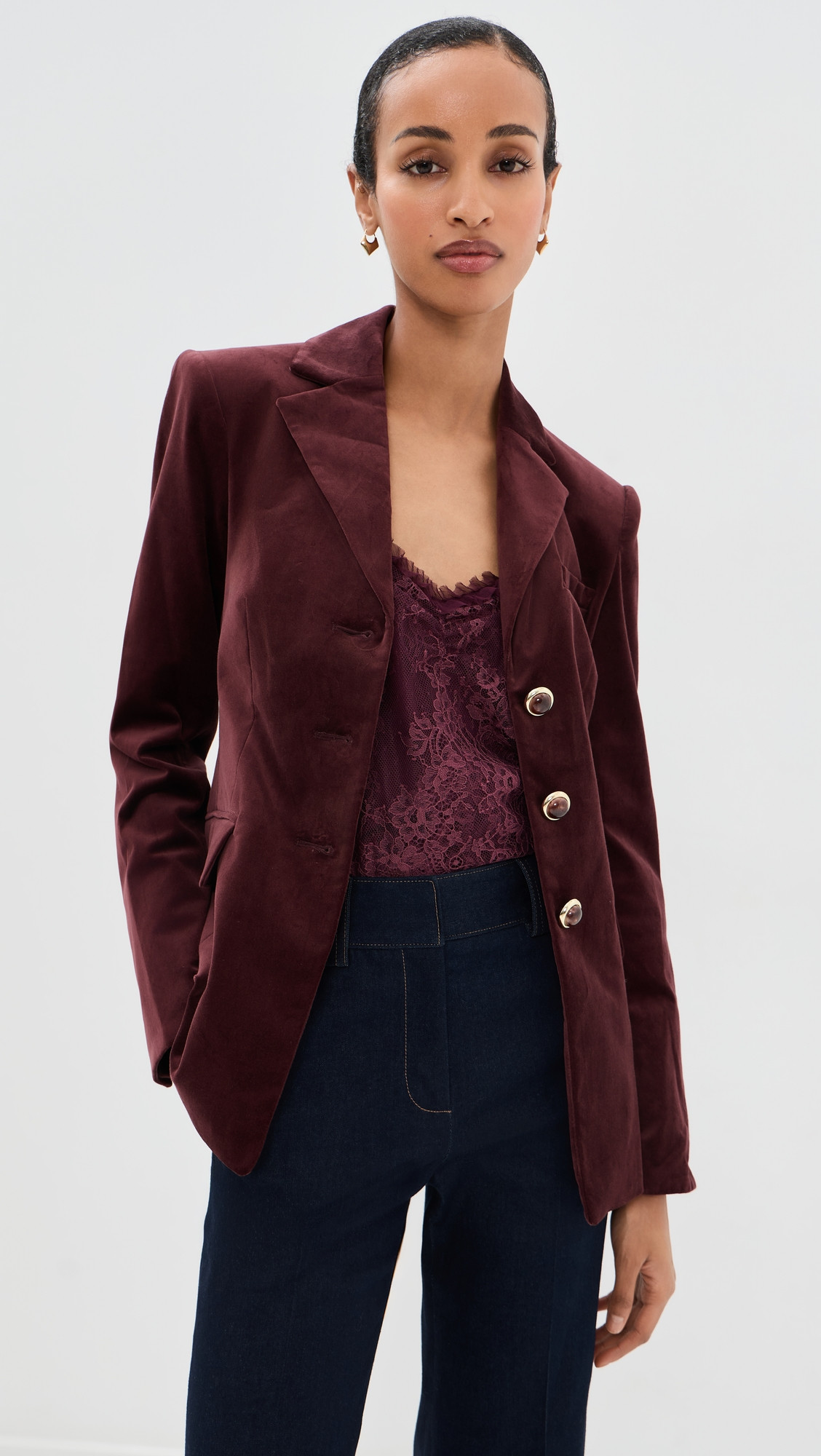 Veronica Beard Raelynn Dickey Jacket Burgundy 0 | Shopbop