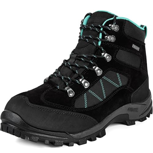 R CORD Womens Hiking Boots Trekking Camping Trail Hiking Boots for Women Lightweight Durable Hiking Boot Outdoor Boots Black Size 9 | Amazon (US)