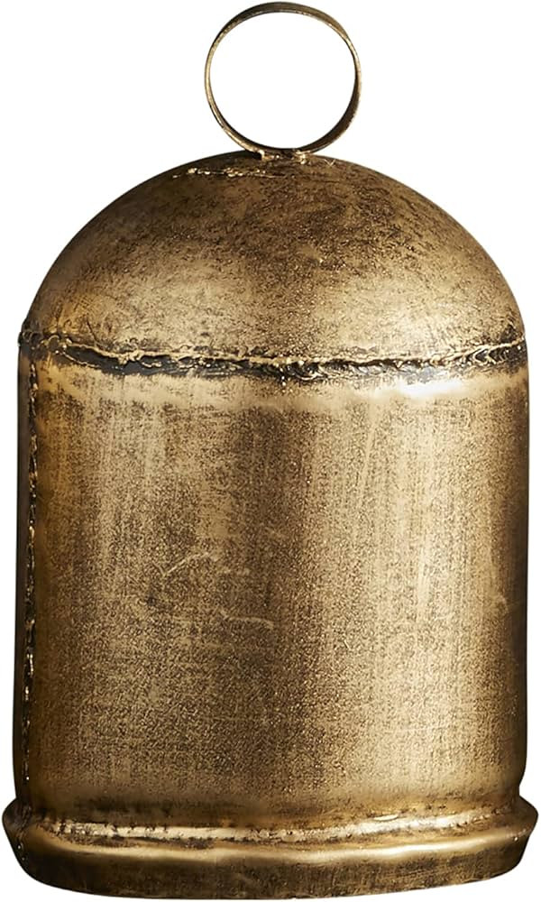 47th & Main Holiday Rustic Bell Ornament, 6" Diameter, Gold | Amazon (US)