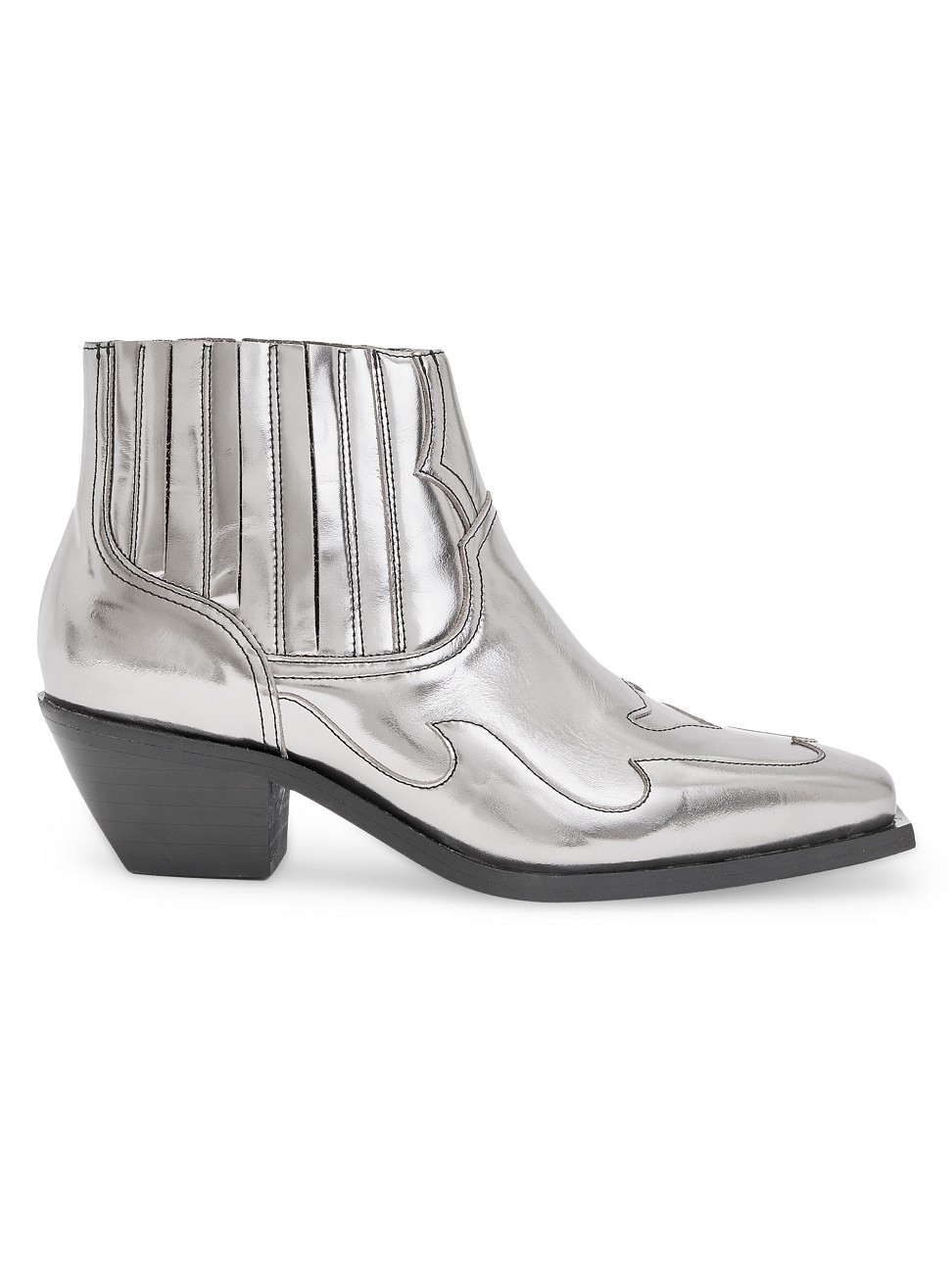 Women's Jonty Metallic Leather Ankle Boots - Silver - Size 6 - Silver - Size 6 | Saks Fifth Avenue