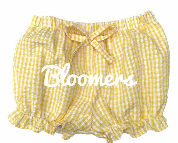 Gingham Fully Lined Bloomers with Bow 3m, 6m, 9m, 12m, 18m, 2t, 3t, 4t, 5t! | Etsy (US)
