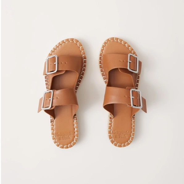 Espadrille Buckle Slides | Abercrombie & Fitch (US)