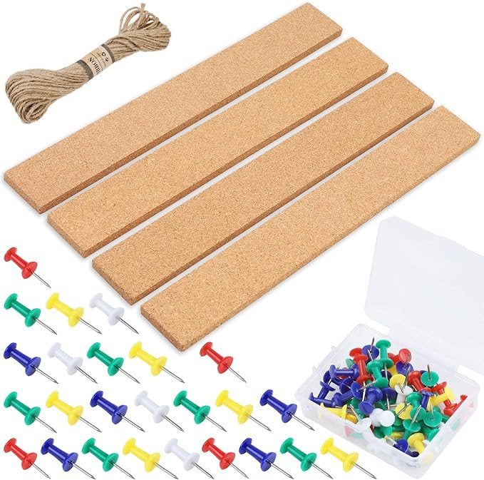 Kollase Corkboard, Cork Boards for Walls, Cork Board Strips, Cork Board for Office, Self-Adhesive... | Amazon (US)