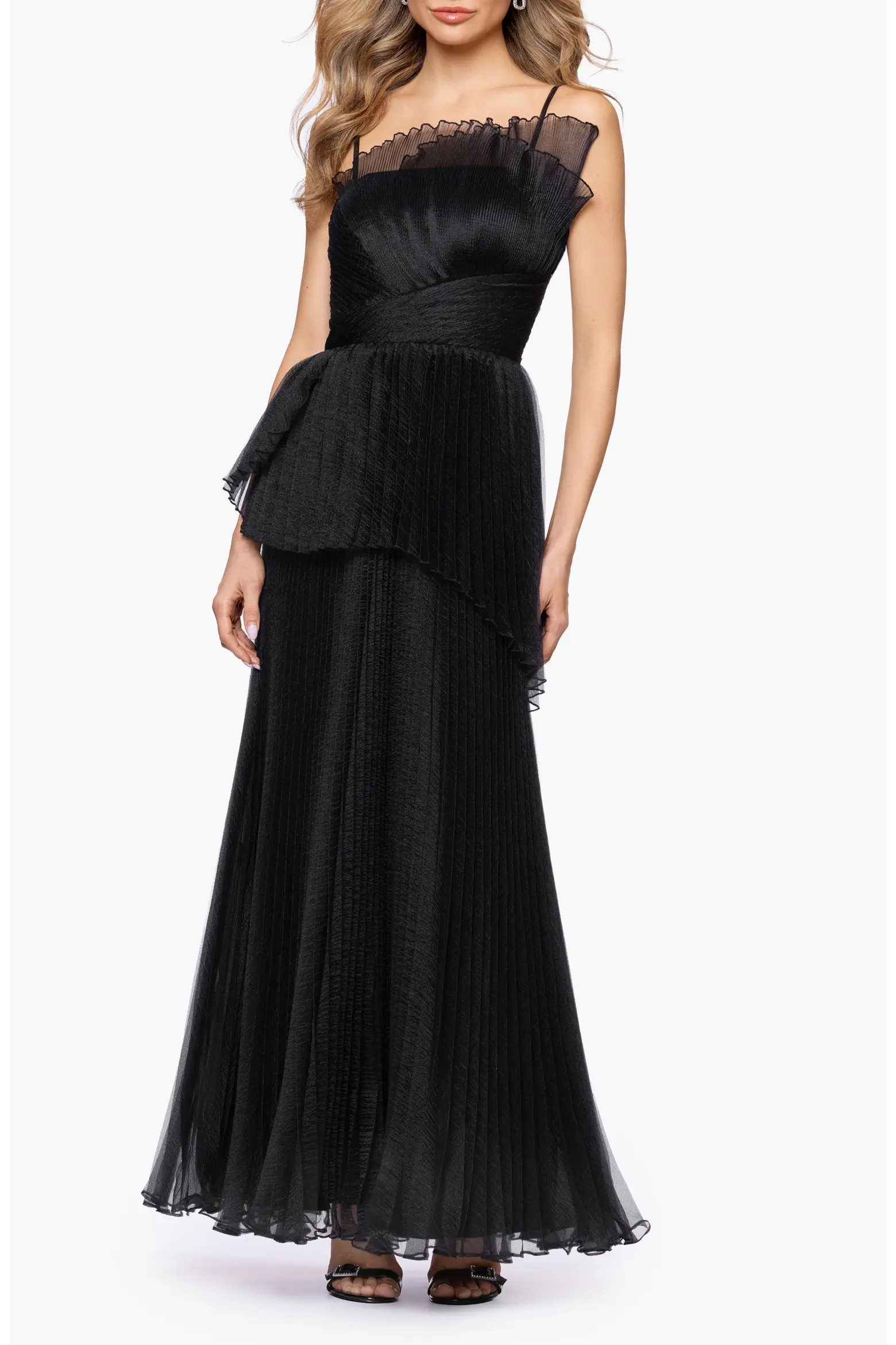 Betsy & Adam Fan Pleated Tulle Gown (Women) | Nordstrom | Nordstrom