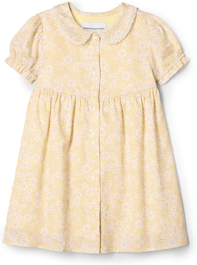 Amazon Essentials x Sofia Grainge Toddlers and Baby Girls' Cotton Sateen Dress with Collar | Amazon (US)