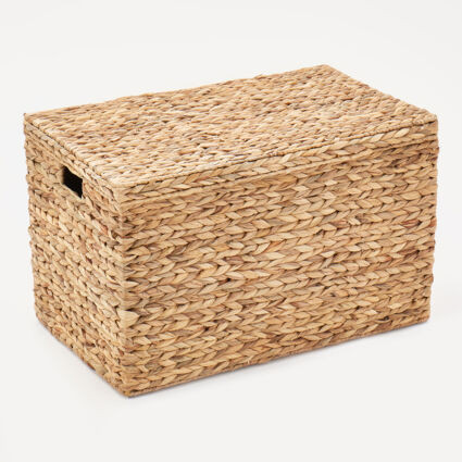 Brown Arrow Weave Trunk Basket | TK Maxx