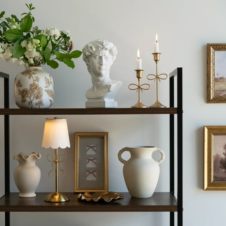 Home Decor Collection Sterling & Noble Home Ruffle Shaped off-White Ceramic Indoor Tabletop Vase | Walmart (US)