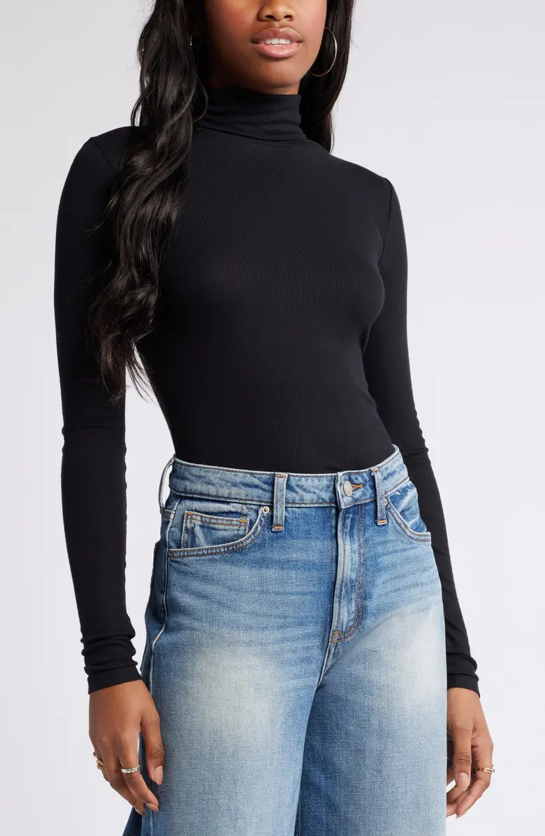 Turtleneck Rib Top | Nordstrom