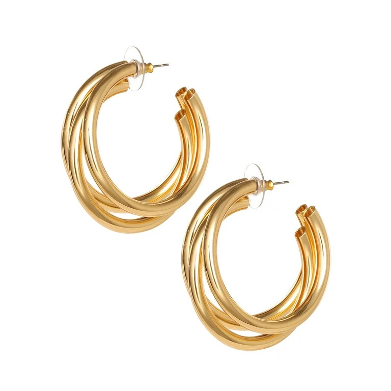 Jessica Simpson Twisted Layer Hoop Earring | Walmart (US)