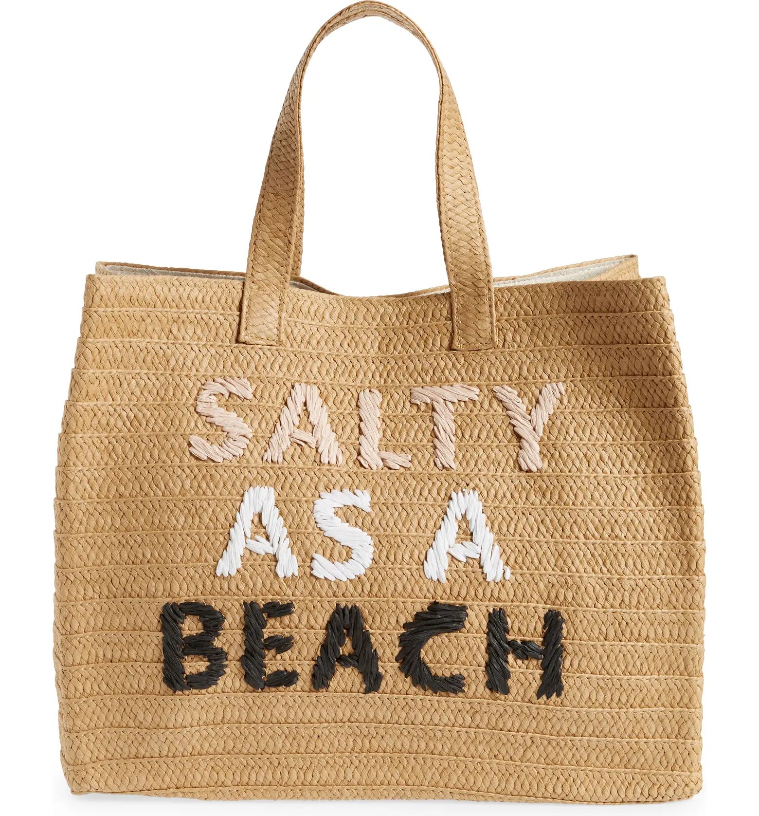 btb Los Angeles Salty as a Beach Straw Tote | Nordstrom | Nordstrom