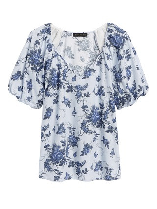 Poplin Puff-Sleeve Top | Banana Republic (US)