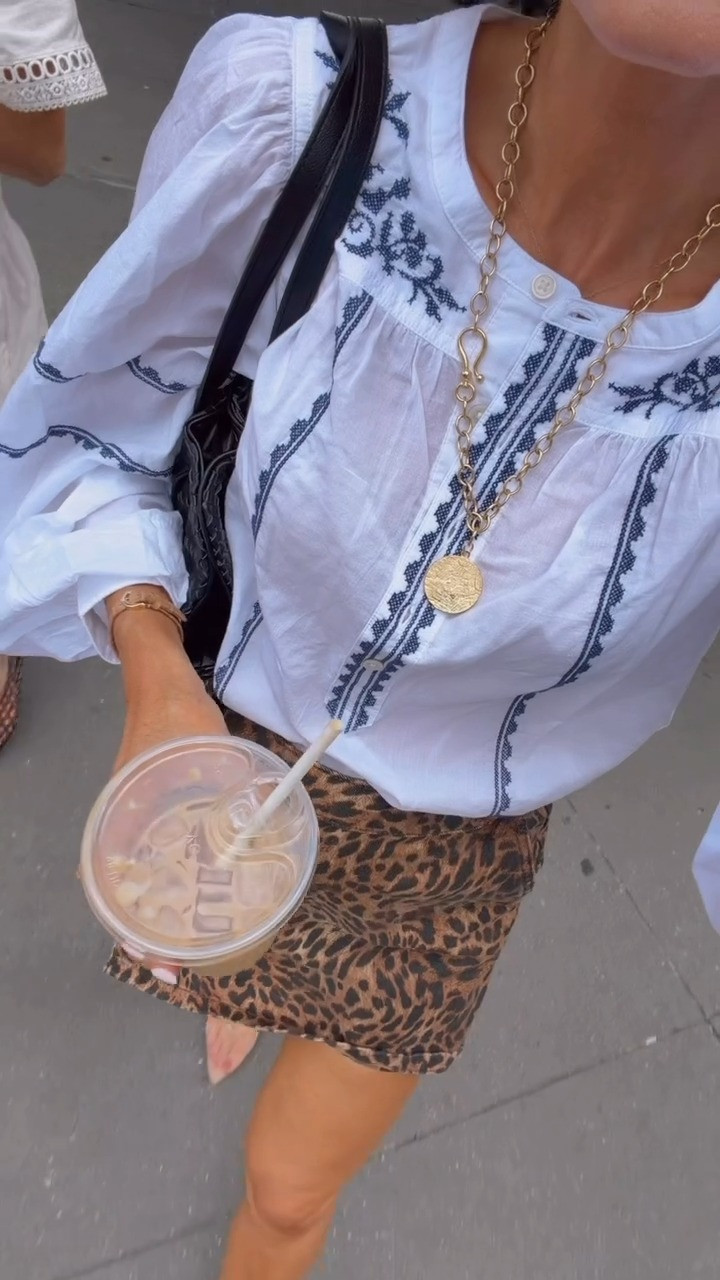 This blouse is perfect for transitioning into fall! I am forever a girl who wears white year round. I love the details on it! It’s so fun paired with this leopard print skort! Wearing XS/00 

Loverly Grey, Walmart, fall outfit, leopard cheetah print, skort, affordable outfit, white embroidered top 

 #LTKootd #LTKSeasonal