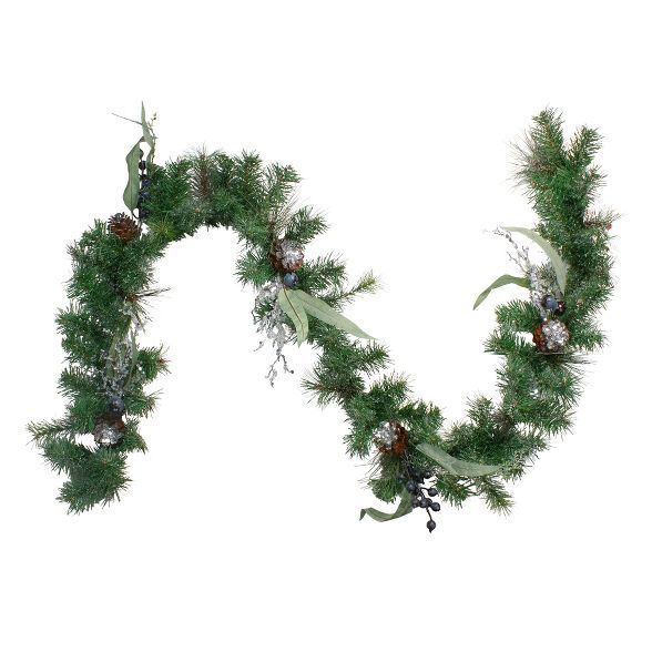 Northlight 6' x 12" Pine and Blueberries Artificial Christmas Garland - Unlit | Target