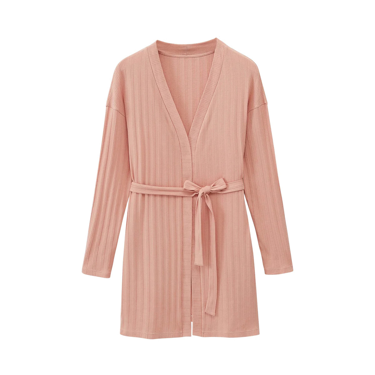 2021 New Laid Back Ribbed CardiganCoral / XS | NEIWAI