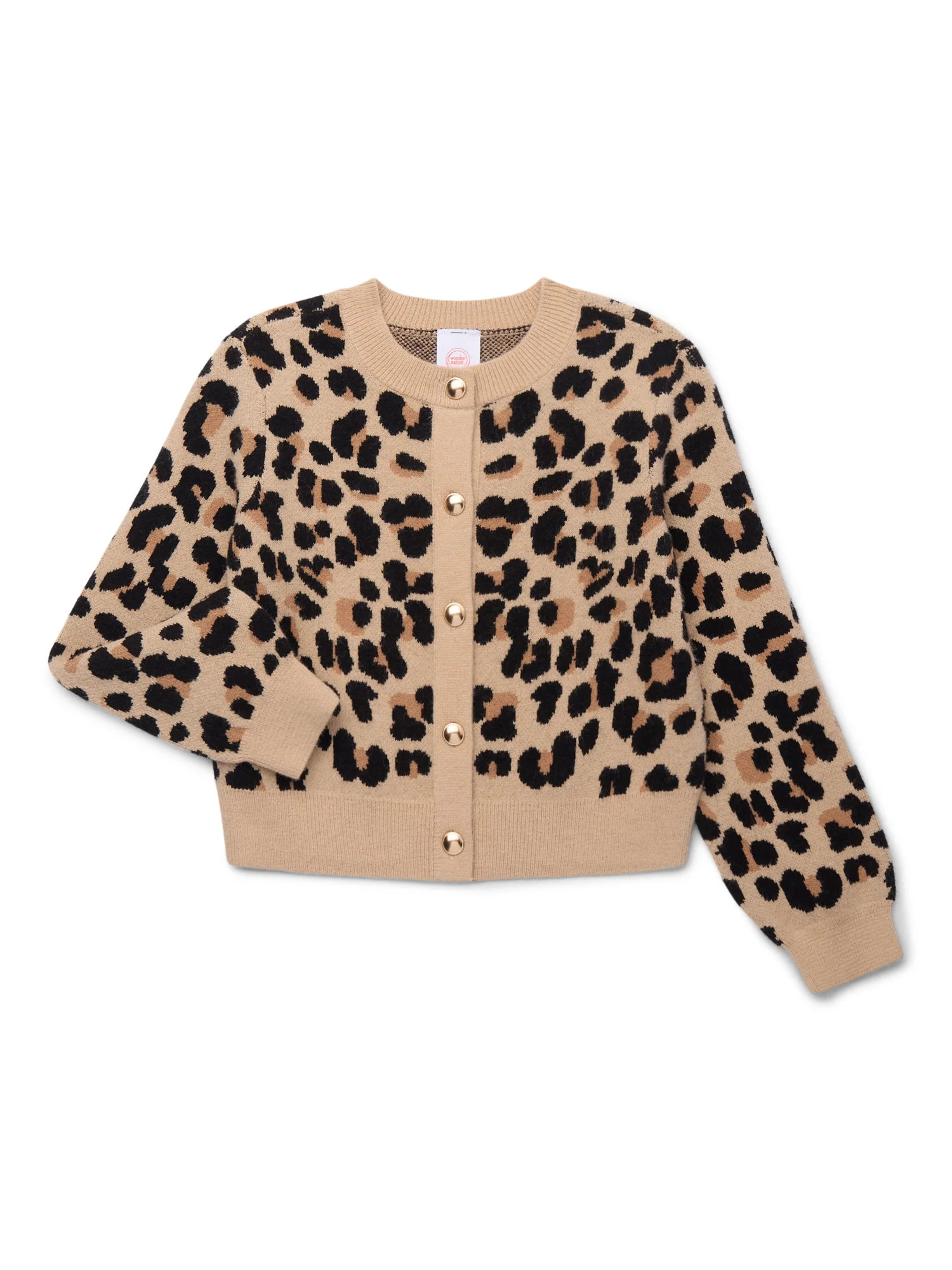 Wonder Nation Girls Ribbed Button Front Cardigan Sweater, Sizes 4-18 & Plus - Walmart.com | Walmart (US)