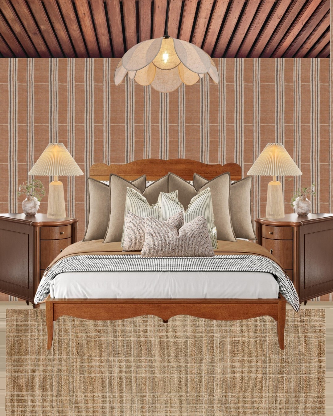 I’m completely vibing with this bold design yet neutral and relaxing at the same time. I’d love to see this is an AirBnb