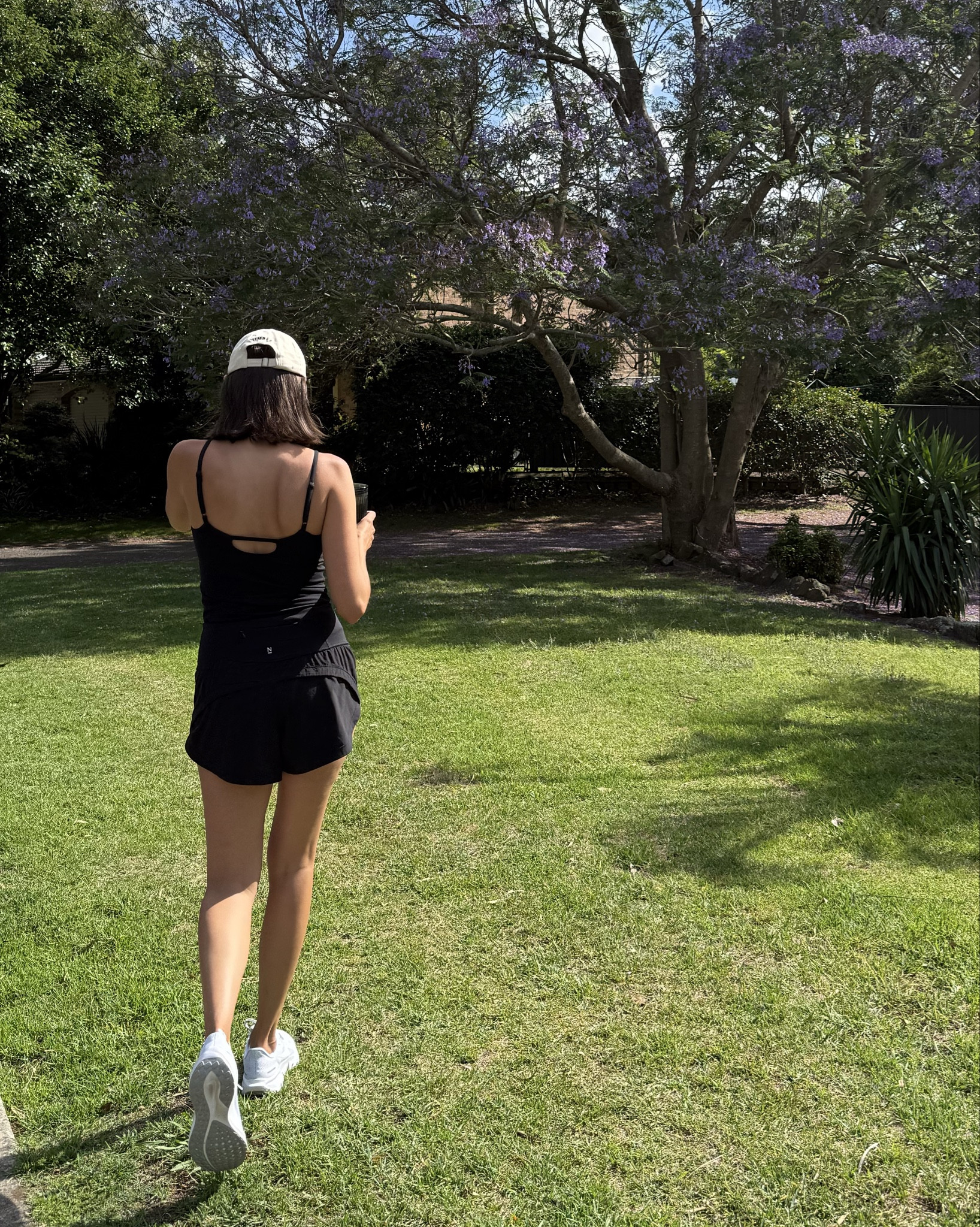 What I wore this morning for a morning walk to coffee with my family 🖤 Shorts, tank and hat all from Nimble Activewear. I wear size small in both. Miumiu Sunglasses and Nike Pegasus sneakers. 

#LTKaustralia #LTKstyletip