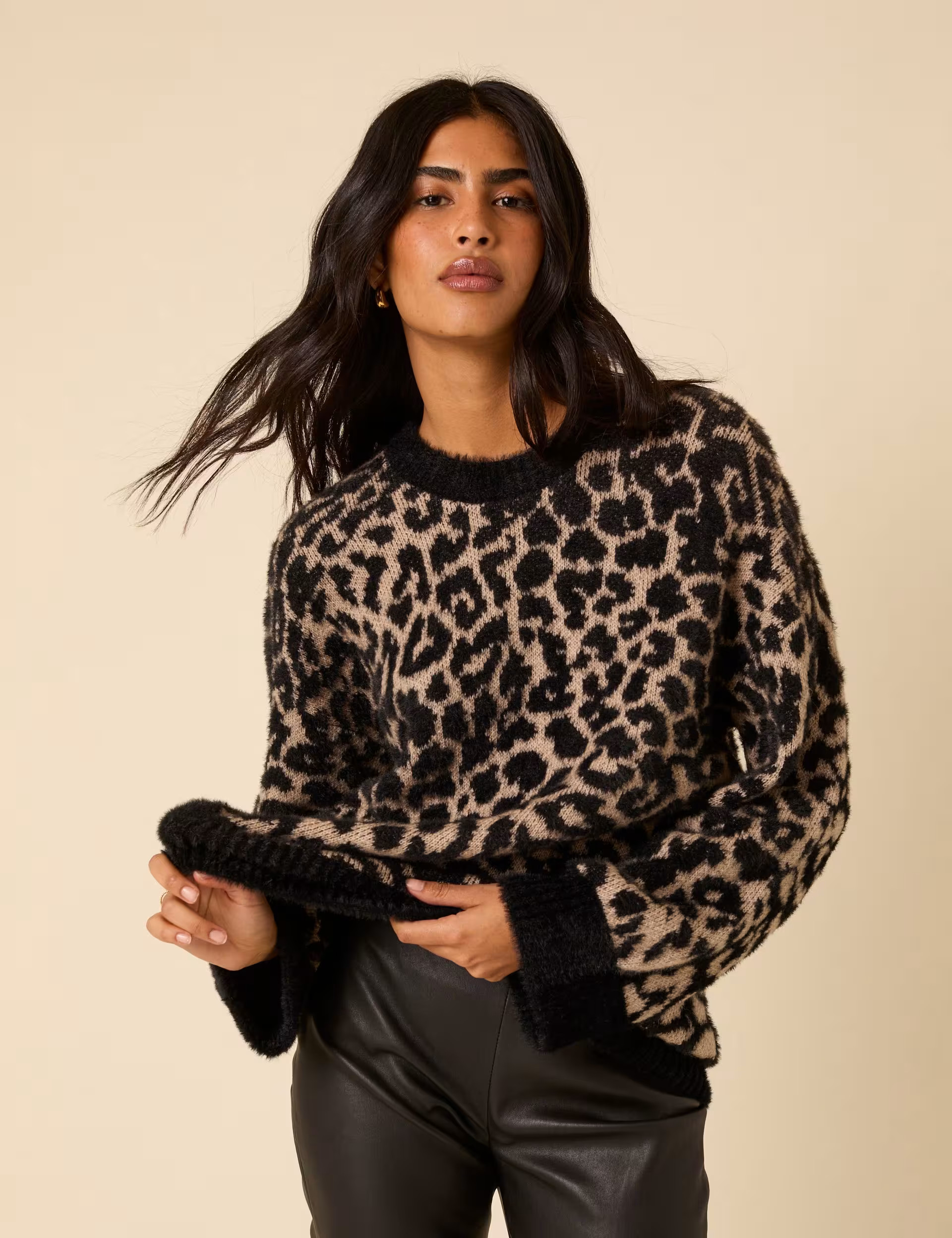 Animal Print Jacquard Oversized Jumper | Marks & Spencer (UK)