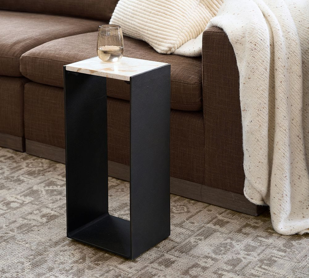 Rowe Rectangular Marble Accent Table | Pottery Barn (US)