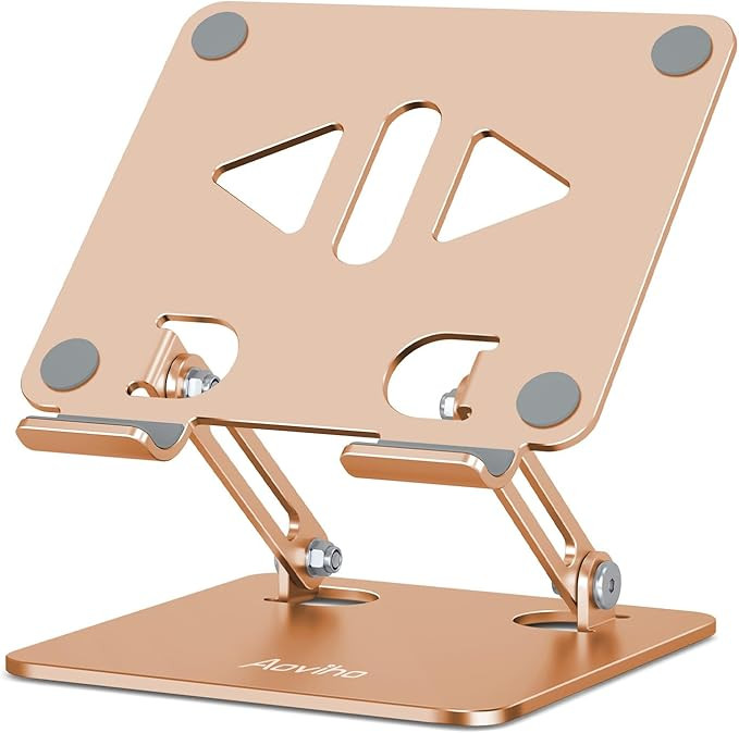 Aoviho Tablet Stand for Desk,Adjustable Tablet Holder,Gold | Amazon (US)