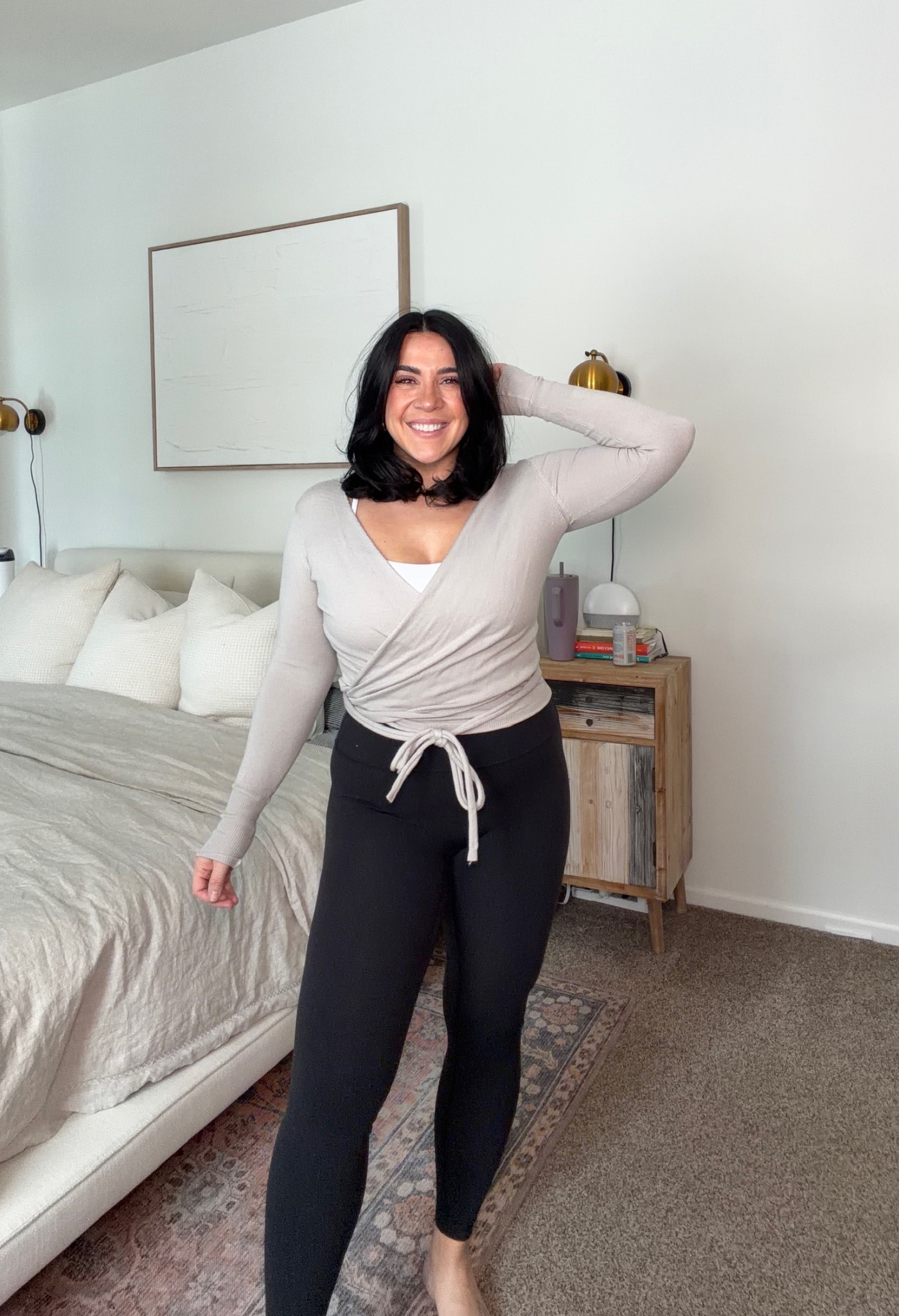 I've been obsessed with the wrap tops and this one is more everyday style like a sweater material! 
Size L

#LTKMidsize #LTKootd #LTKSeasonal