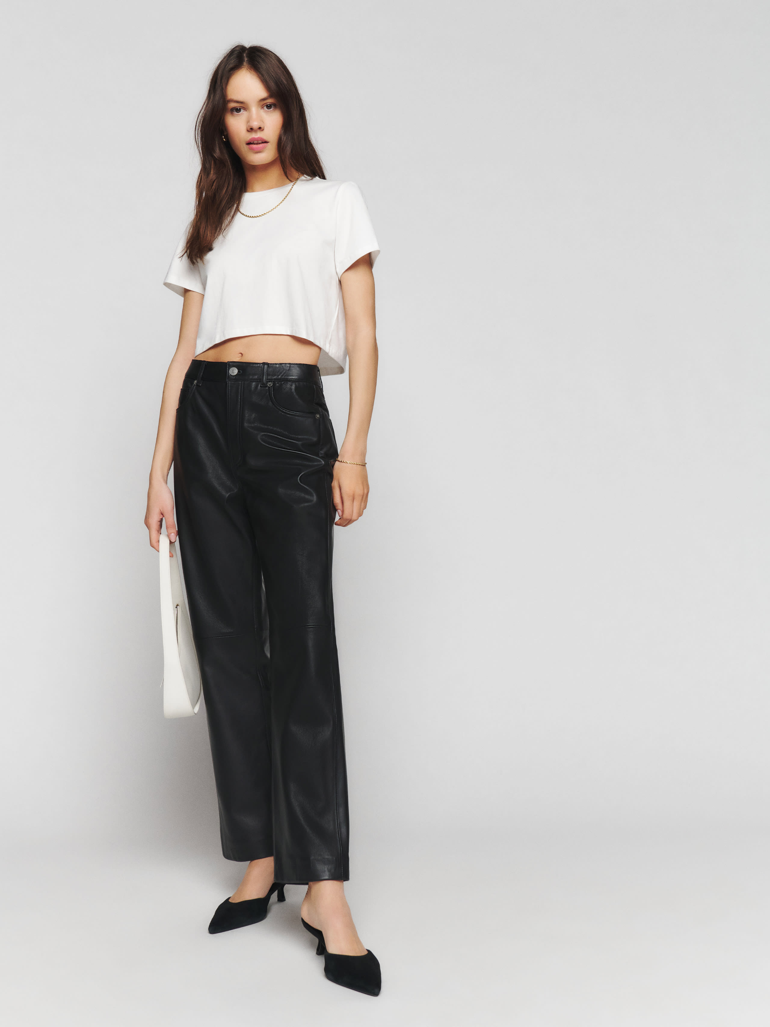 Cropped Classic Crew Tee | Reformation (Global)