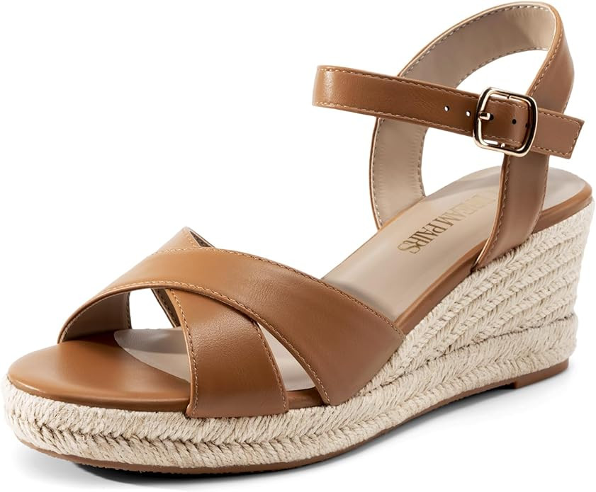 DREAM PAIRS Espadrille Dressy Wedge Sandals, Women's Platform Sandals Casual Summer, Comfortable ... | Amazon (US)