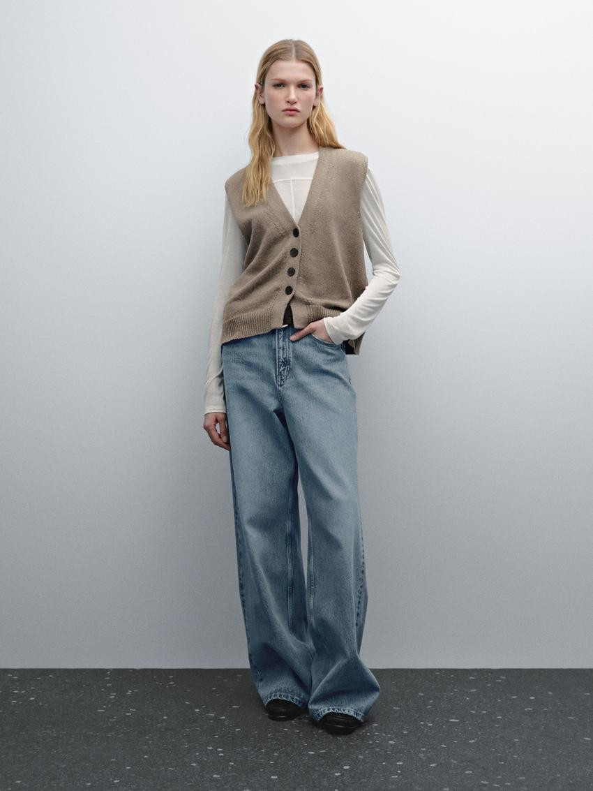 Wool blend knit vest | Spring Trends | Spring 2025 | Zara Outfits | Massimo Dutti US