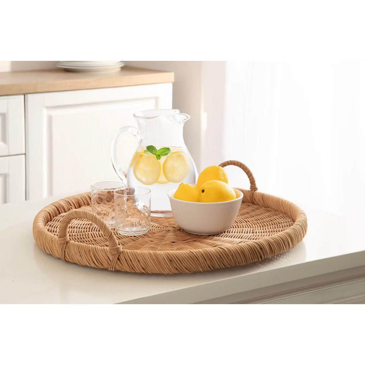 Kate and Laurel Cormont Rattan Serving Tray | Target