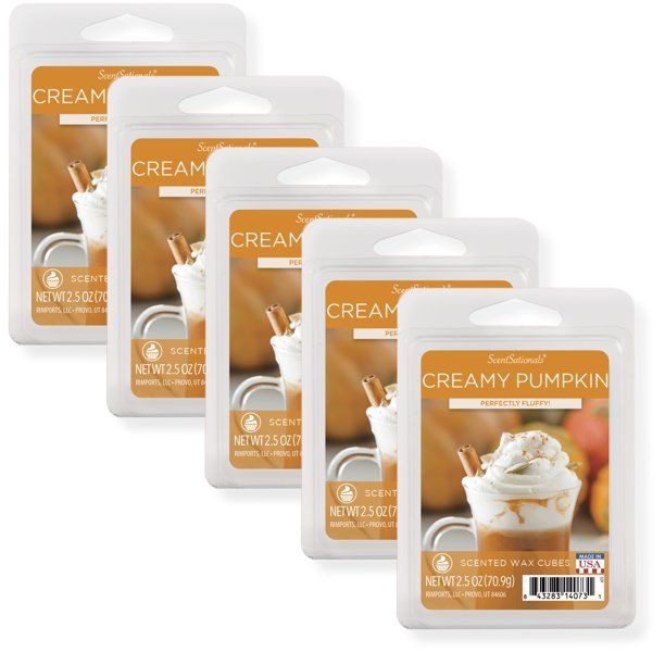 Creamy Pumpkin Scented Wax Melts, ScentSationals, 2.5 oz (5-Pack) | Walmart (US)