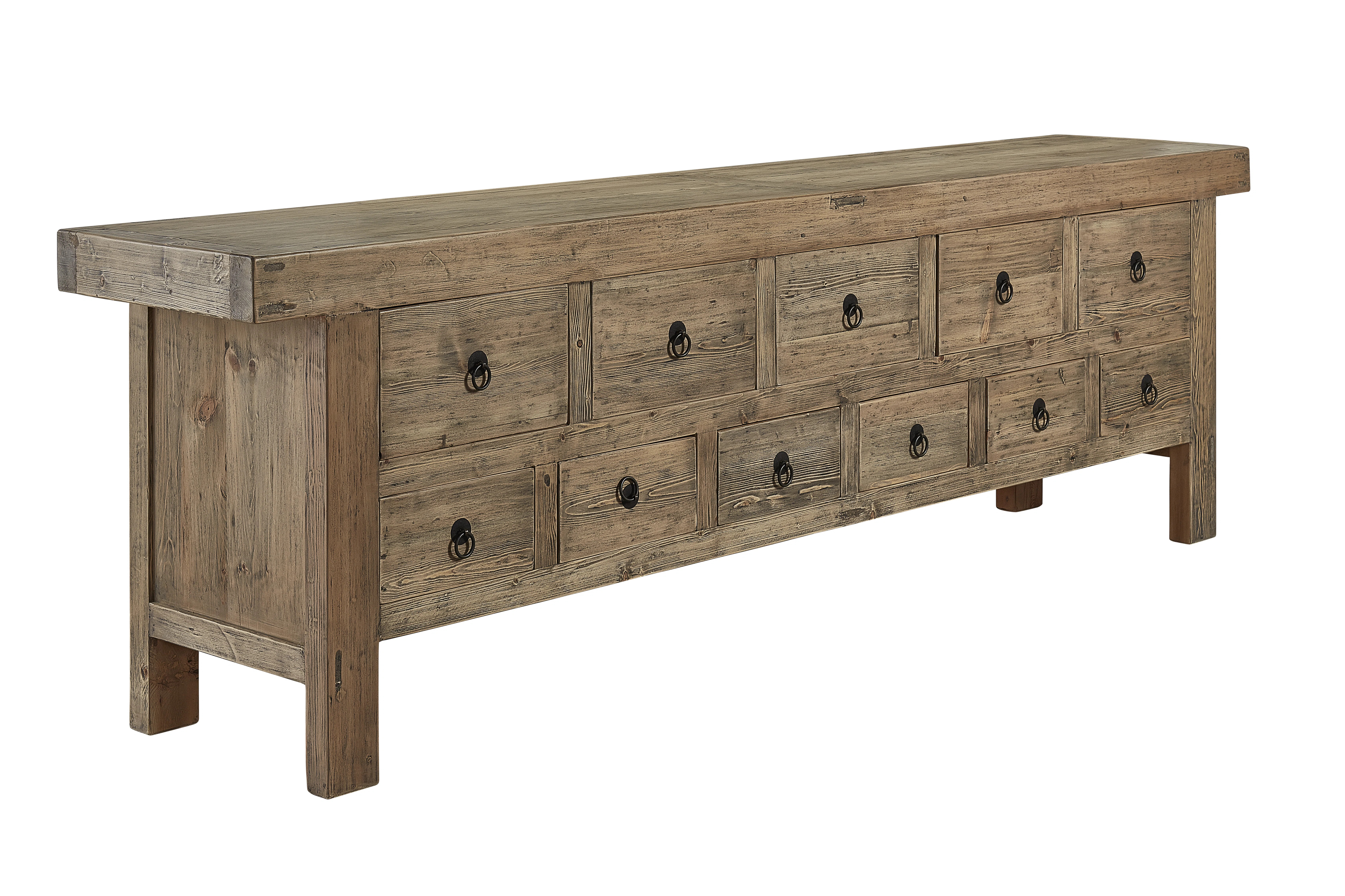 11 Drawer 114'' W Solid Wood Dresser | Wayfair North America