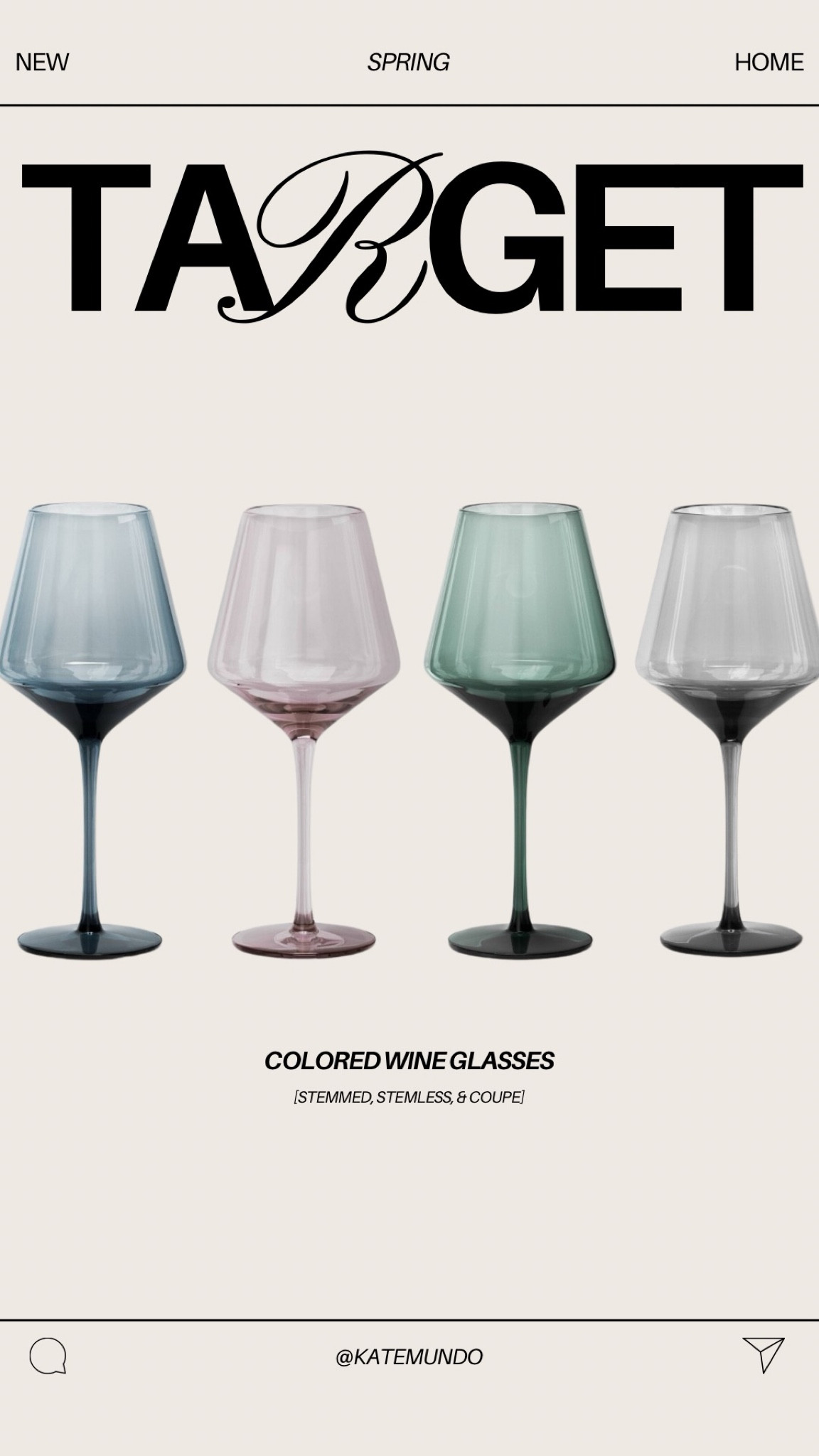 New arrivals. Target home. Target style. Colored wine glasses. Stemmed glasses. Stemless glasses. Coupe glasses. Target find. Spring style. Spring home. Home refresh. Multicolor. Home decor  

#LTKstyletip #LTKfindsunder50 #LTKhome