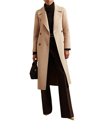 REISS Women's Double-Breasted Blindseam Wool-Blend Coat - Macy's | Macy's