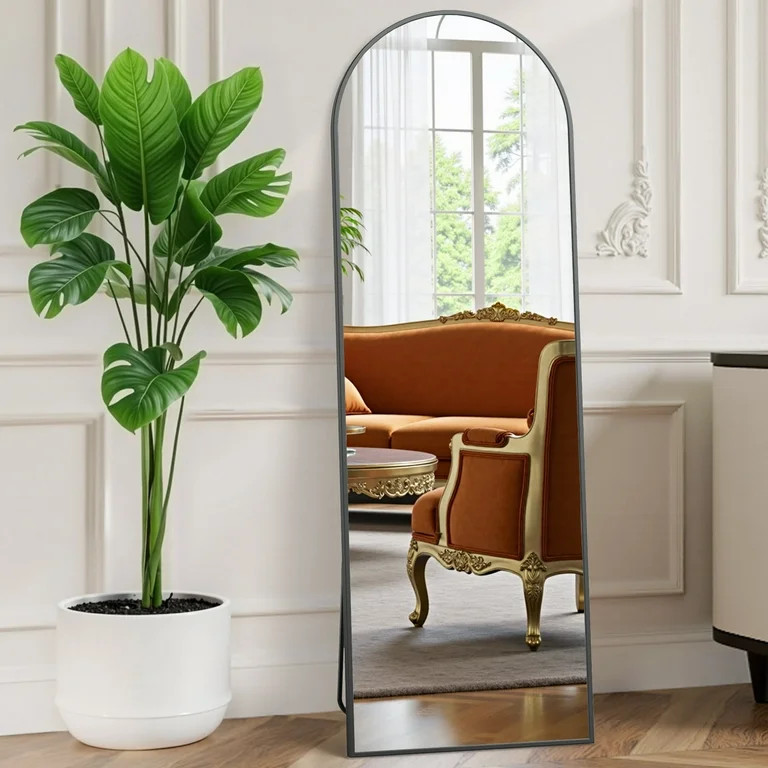 EDX Arched Full Length Mirror 59"x16" Full Body Mirror Rectangle Free Standing Wall Mounted Leani... | Walmart (US)