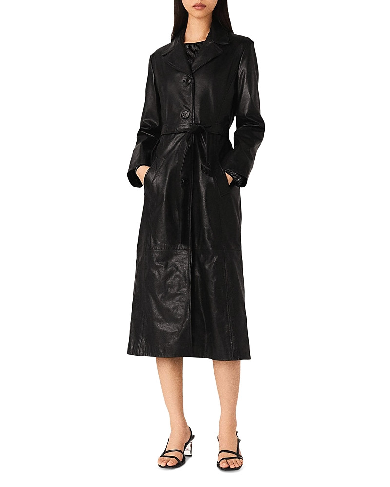 Maje Long Leather Trench Coat | Bloomingdale's (US)