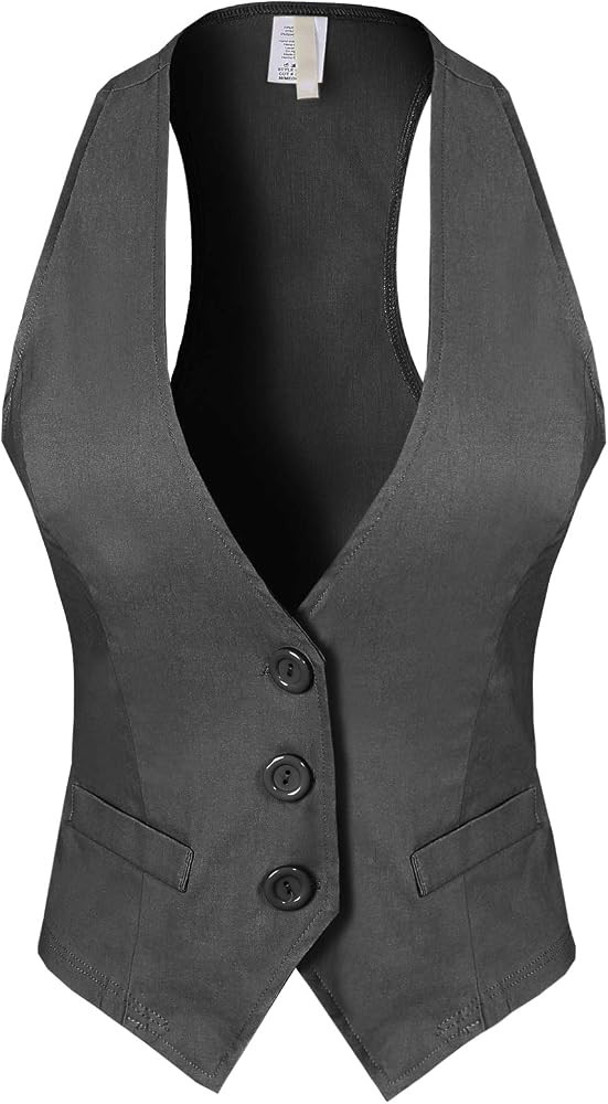 Design by Olivia Women's Dressy Casual Versatile Racerback Vest Tuxedo Suit Waistcoat | Amazon (US)