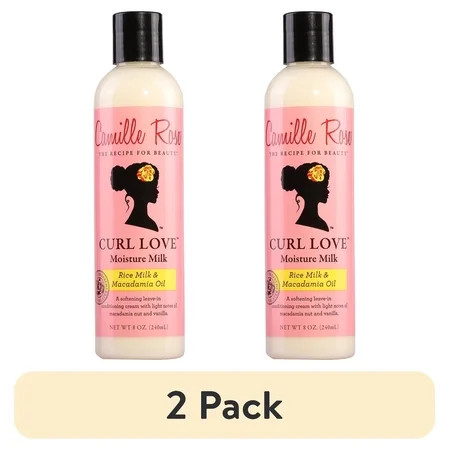 (2 pack) Camille Rose Curl Love Soften & Nourish Moisture Milk with Rice Milk & Macadamia Oil, 8oz | Walmart (US)