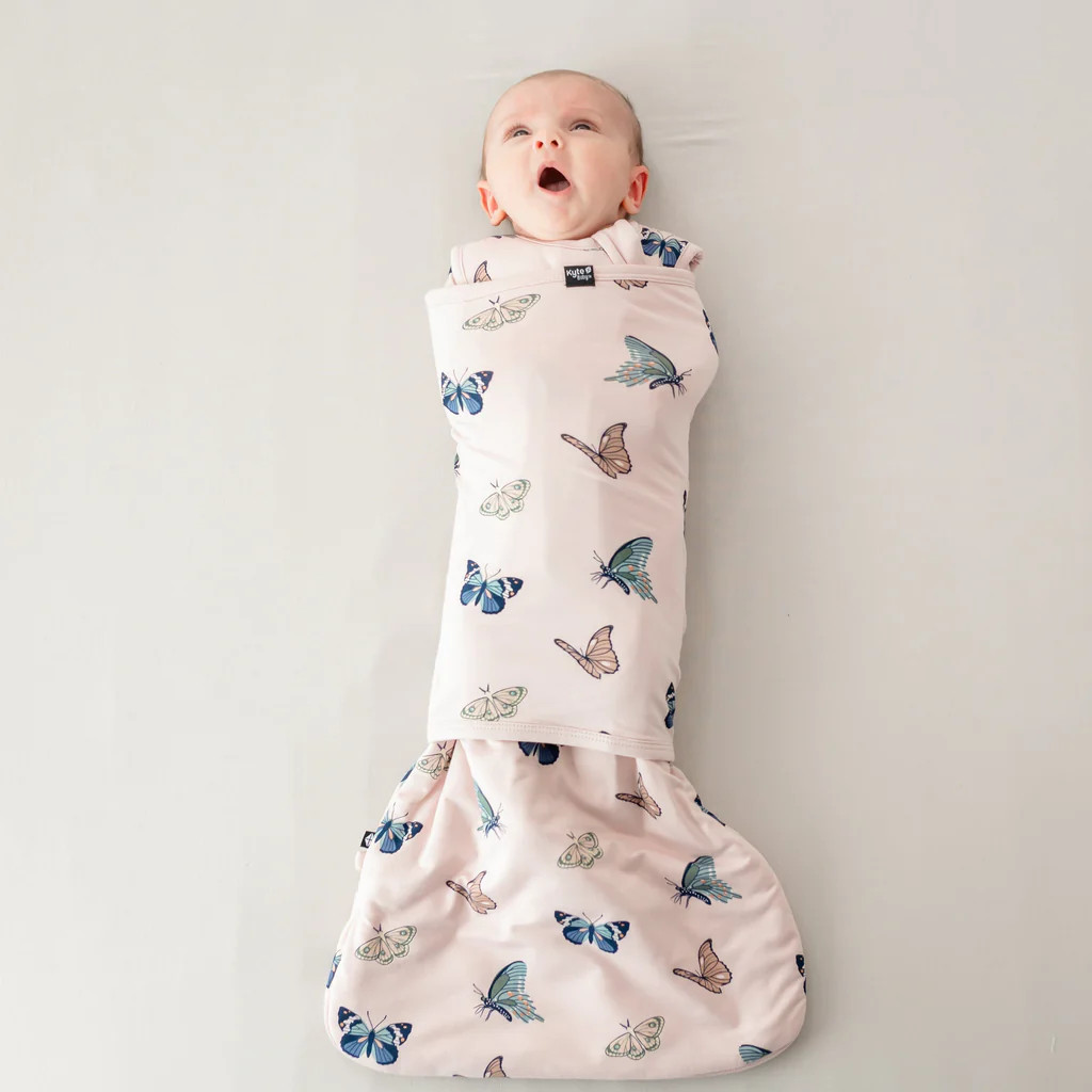 Sleep Bag Swaddler in Blush Butterfly 1.0 | Kyte BABY