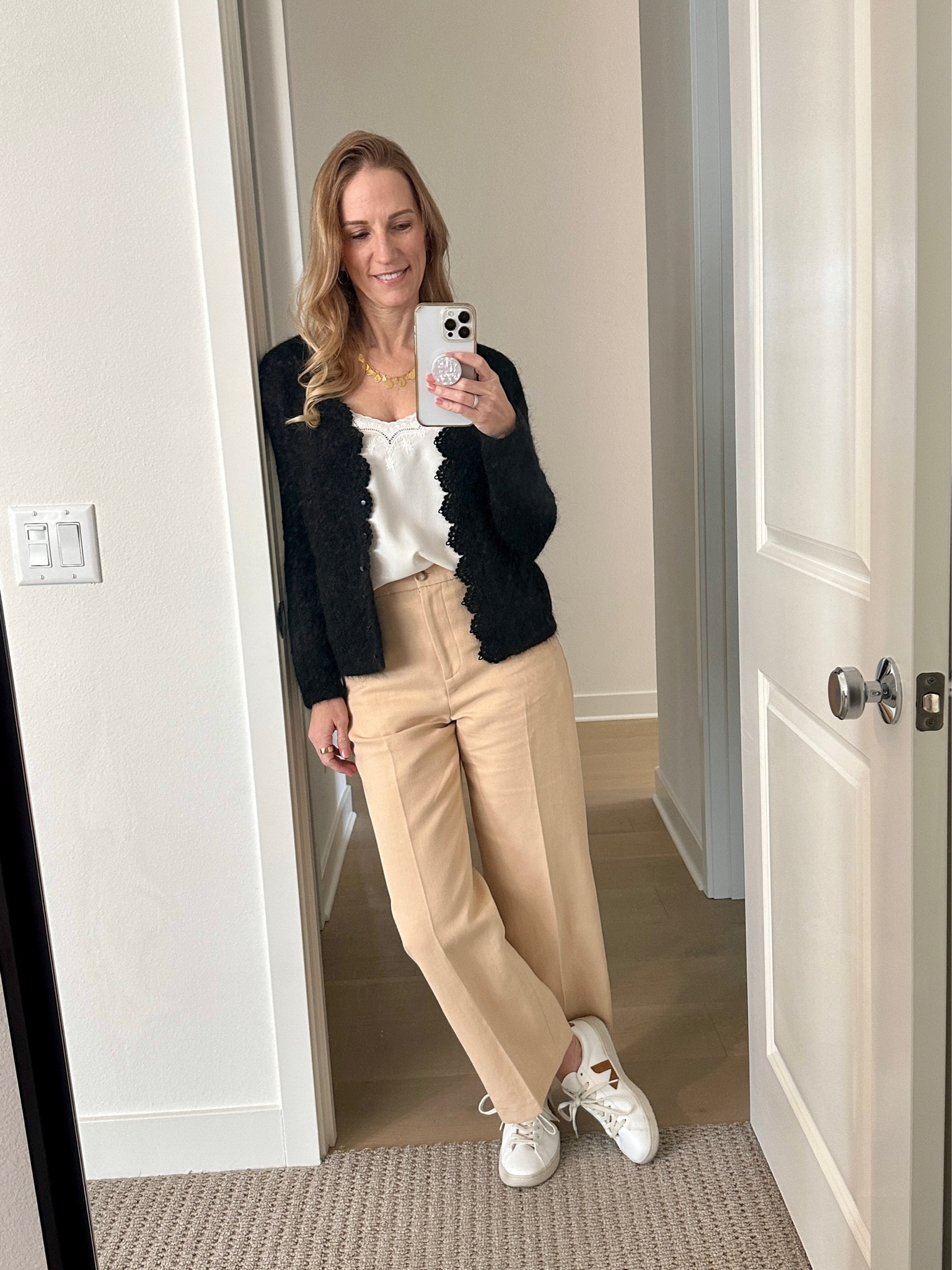 Almost head to toe Sezane for a holiday party. Put on some comfy Veja’s as I run errands, but will switch back into my Sezane patent leather white boots later tonight! 

#LTKOver40 #LTKHoliday #LTKWorkwear