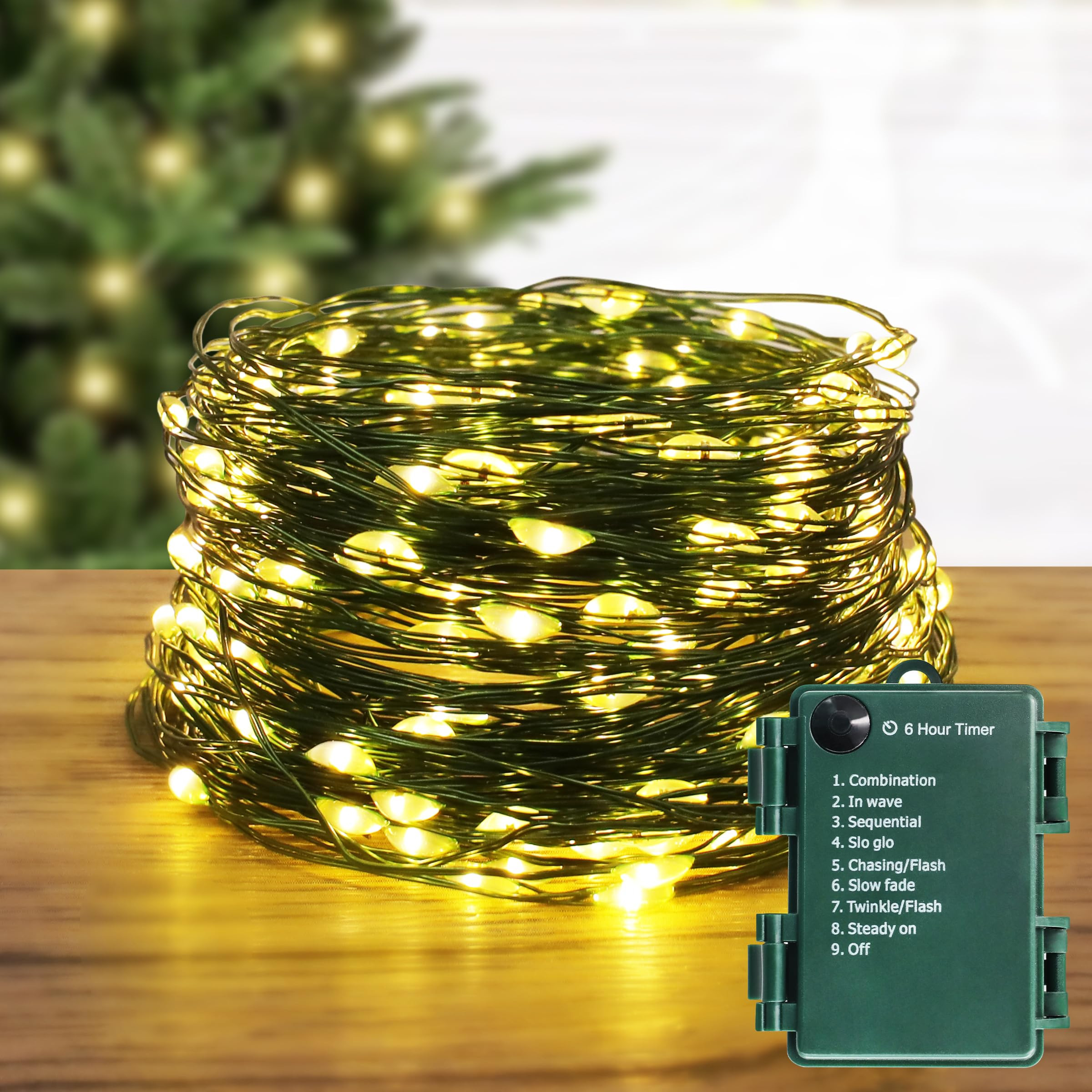 LED Fairy Lights - Battery Operated 34Ft Starry Lights, 100 Micro LEDs in 8 Modes with Timer for ... | Amazon (US)