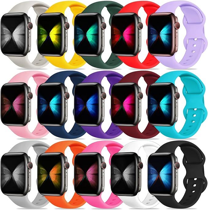 Tiorecime 15 Pack Bands Compatible with Apple Watch Band 38mm 40mm 41mm 42mm 44mm 45mm 49mm for W... | Amazon (CA)